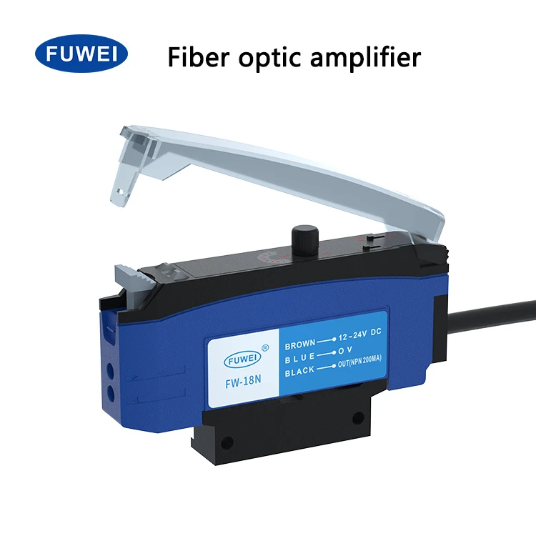 FW-18N Laser Encoder 12-24VDC Strahl Infrarot Sensor Fiber Optic Verstärker Faser Verstärker Inkjet Laser Kennzeichnung Maschine Reflektierende – Detail 1