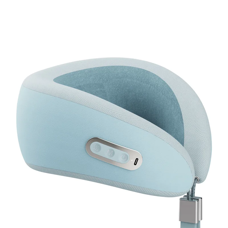 U-shaped cervical massage pillow neck pillow nap pillow mechanical massage massager memory cotton portable