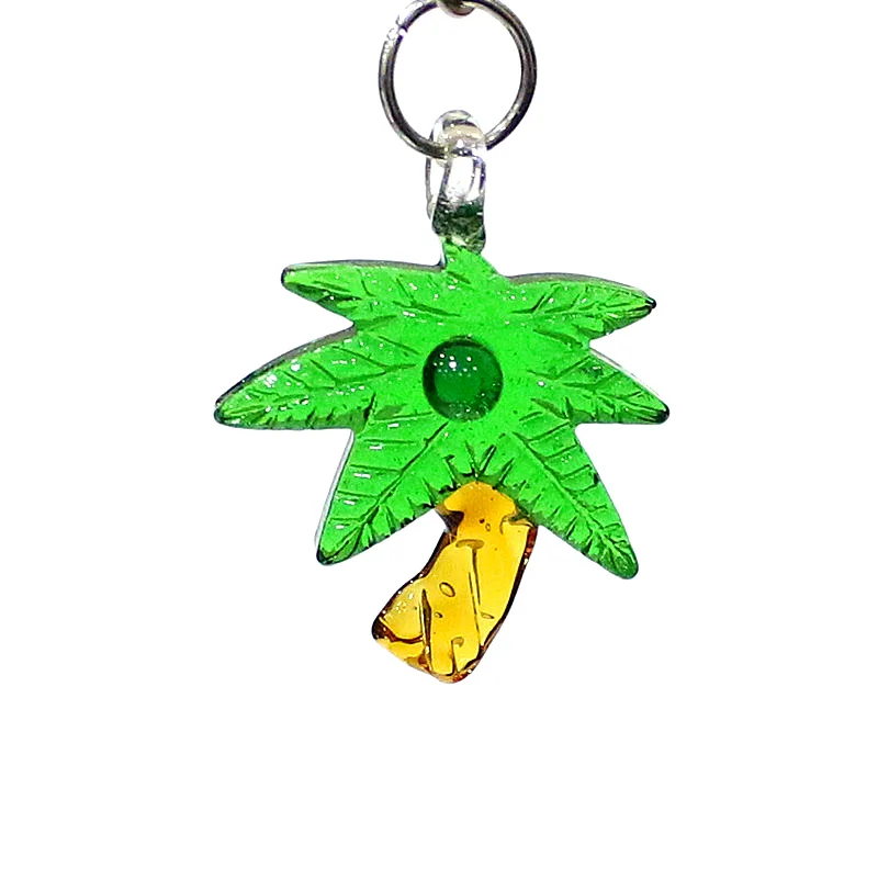 

2pcs Mini Coconut Tree Glass Charms Cute Palm Tree Pendant Ornaments For DIY Women Jewelry Necklace Earrings Making Accessories