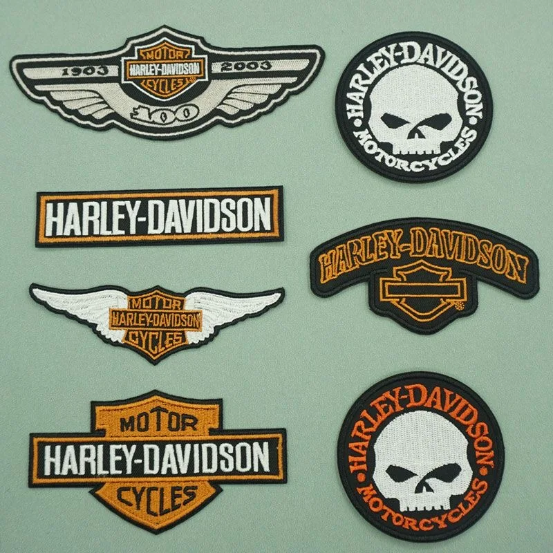 Parche Adhesivo Bordado con Emblema de Motocicleta para Decoración de Ropa, con Velcro, para Harley Davidson Electra Glide Ultra