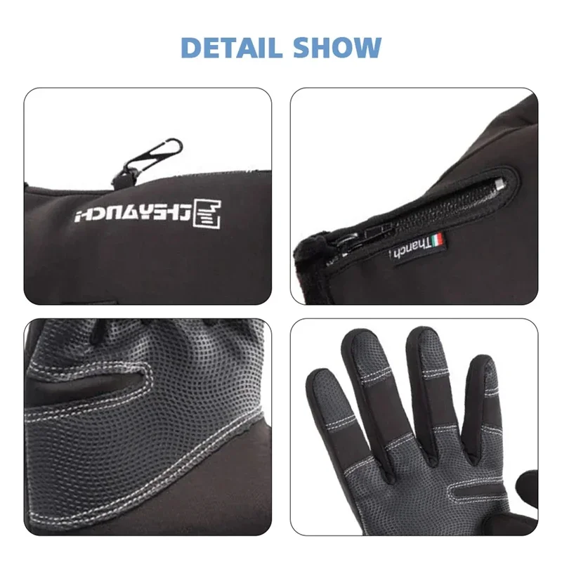Winter Gloves Waterproof Thermal Touch Screen Thermal Windproof Warm Gloves Cold Weather Running Riding Sports Hiking Ski Gloves