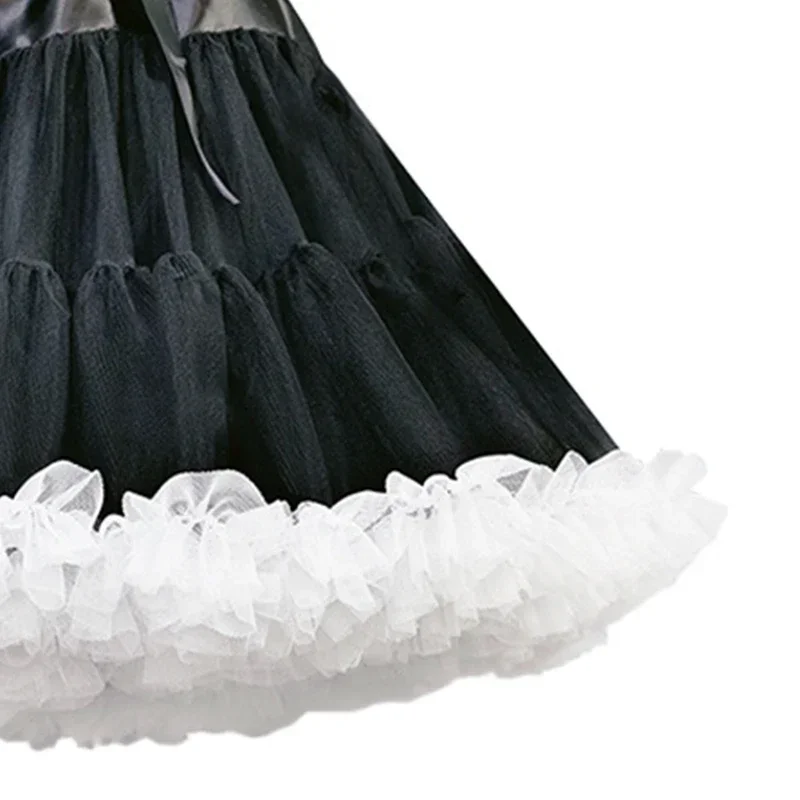 Women's Crinoline Petticoat Tutu Skirt Multiple Layers Ball Gown Half Slips 16 Inch Underskirt for Wedding Bridal Dress