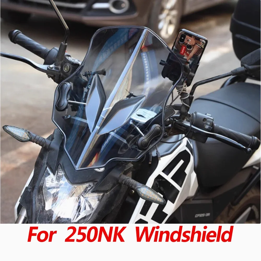 

For CFMOTO 250NK NK250 Windshield Transparent Windshield Front Windshield 250-NK nk250 PC Organic Glass Modification