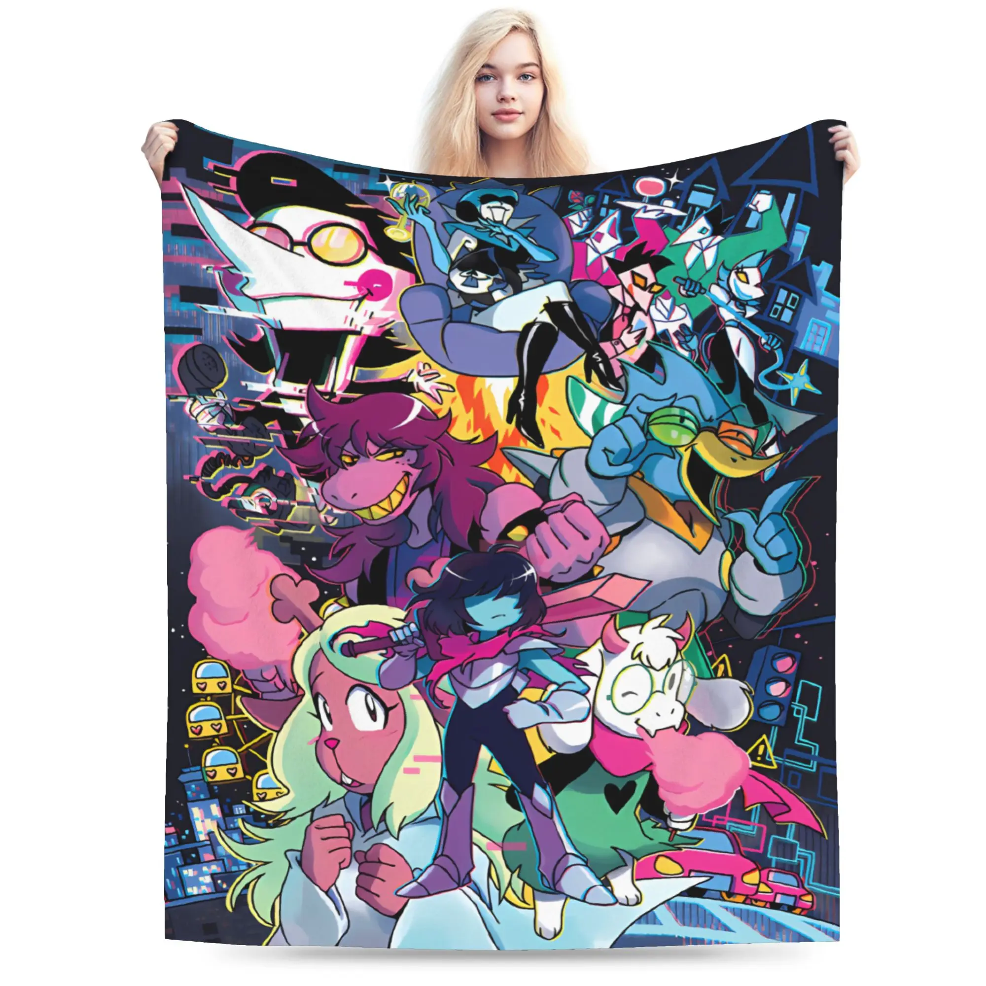 Deltarune Game Plush Blankets Kids  Flannel Throw Blanket For Bedroom Soft Warm Customized Quality Bedspread Gift Idea