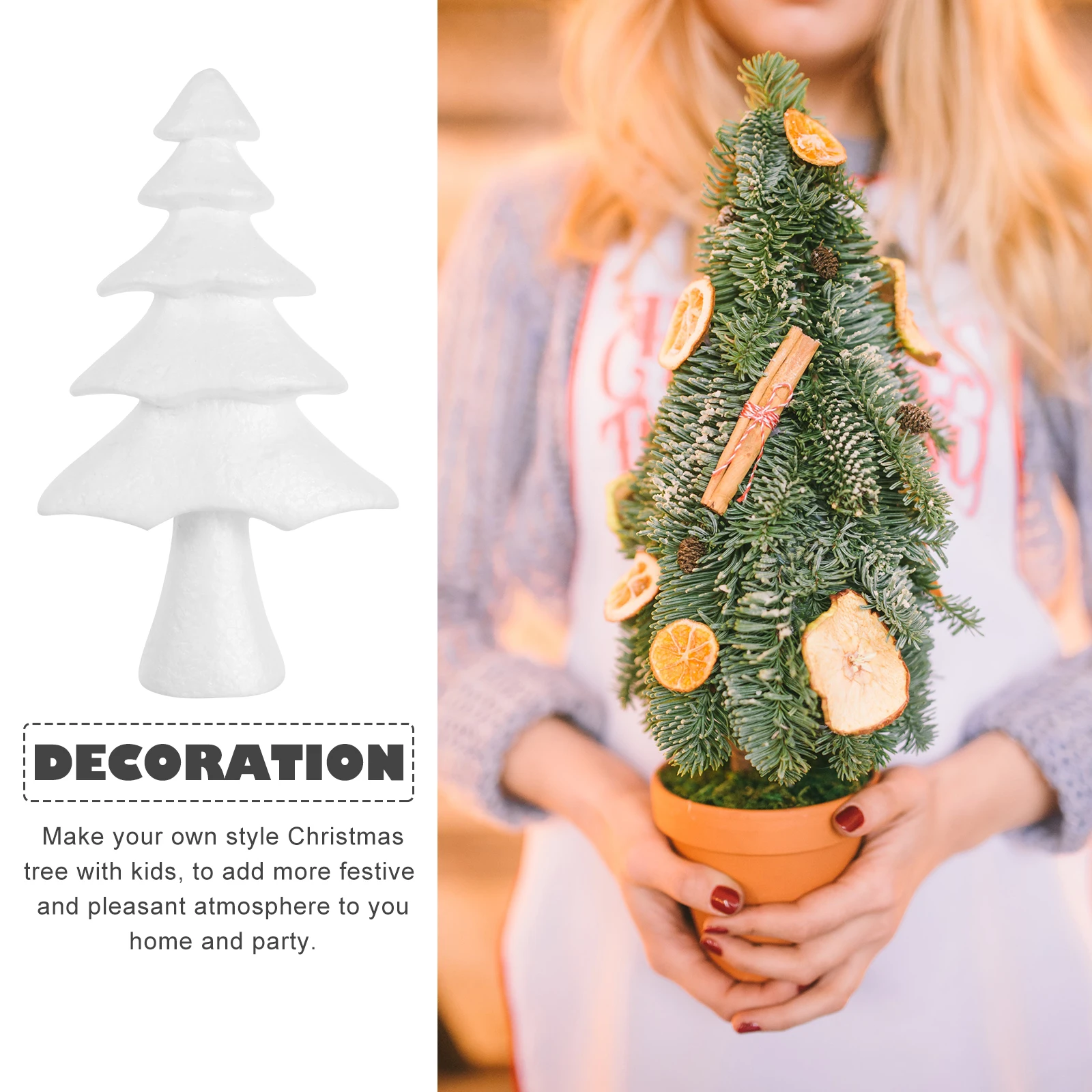 

2 Pcs Christmas Ornaments Simulation Bubble Tree White Decorations Making Tool Child Holiday