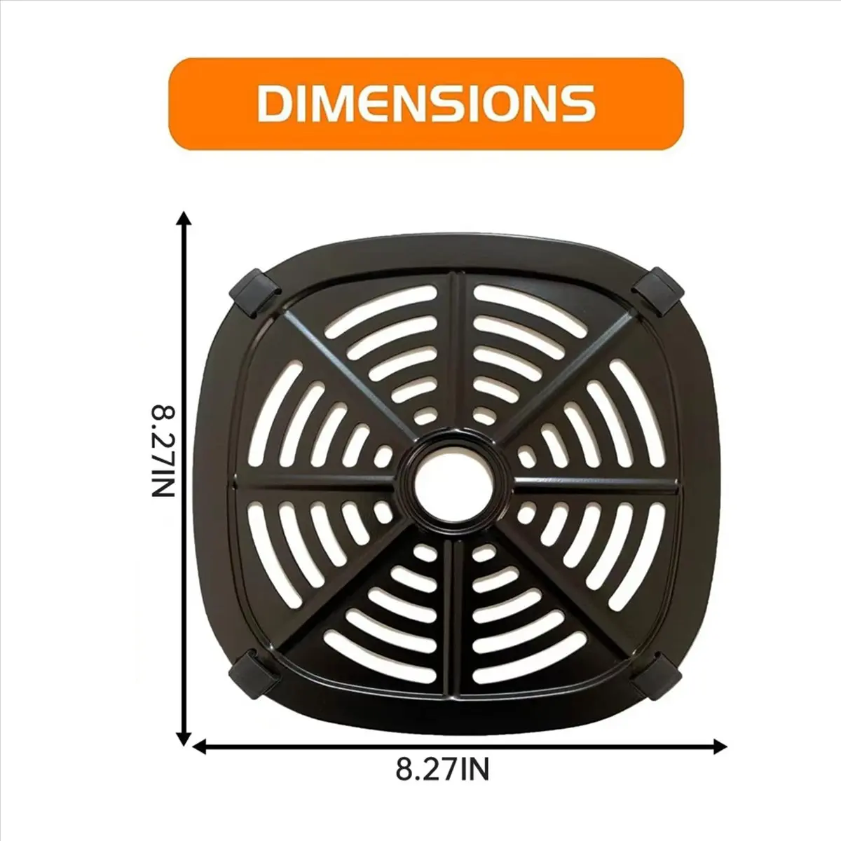 Air Fryer Grill Crisper Tray for Dash 2.6QT -Crisp Digital Air Fryer with Air Fryer Rubber Feet 21CM