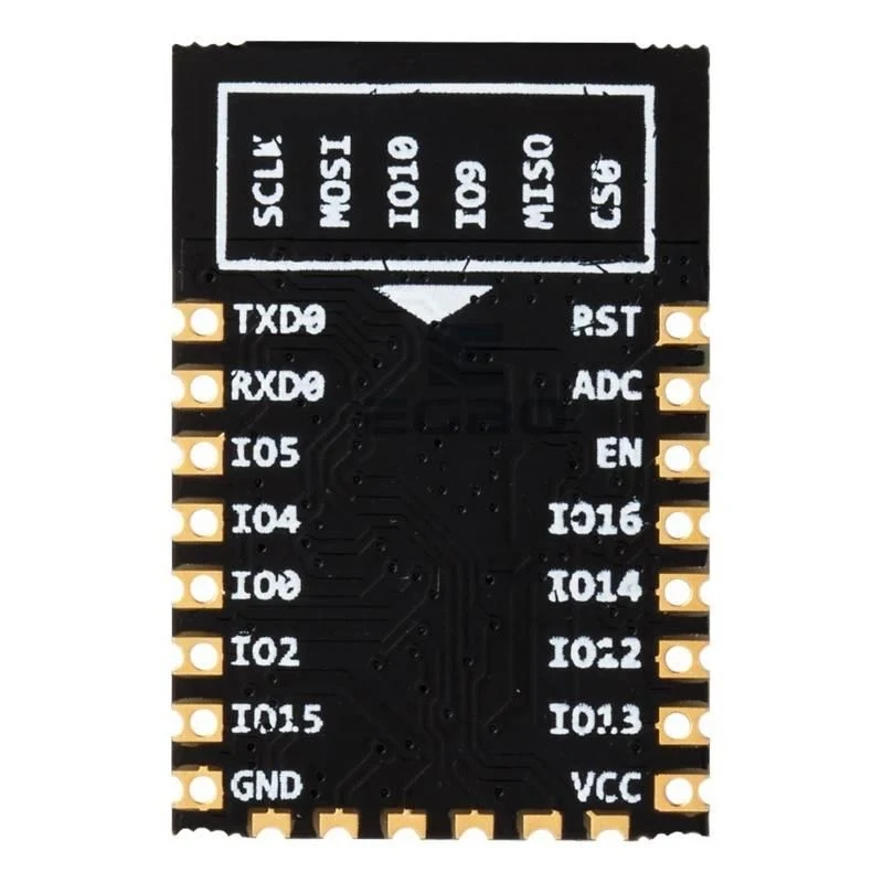 Original ESP8266 ESP-07/ESP-07S WiFi Module - FCC/CE Certified 802.11 b/g/n Serial Port UART PCB Antenna for IoT Development