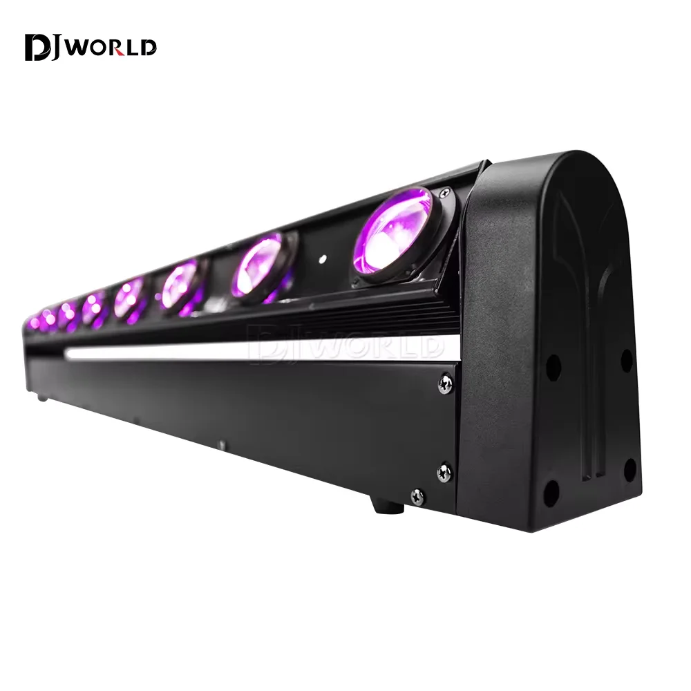 led beam moving head light bar hot wheel rotacao infinita rgbw 4in led efeito running para dj disco party palco 38 dmx 8x 12w 01