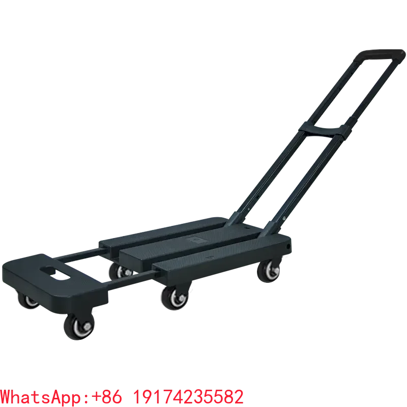 

Silent 200kg Heavy Duty Retractable Dolly Warehouse Truck Luggage Cart Transport Hand Cart Folding Platform Trolley PP10A/6
