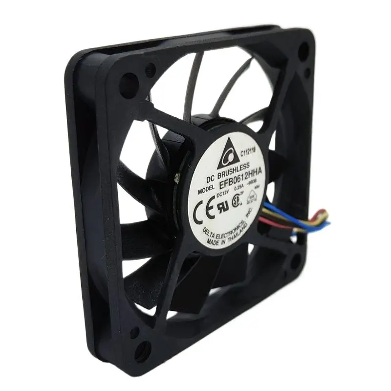 EFB0612HHA Cooling Fan 60x60x10mm 6010 12V 5000RPM PWM 4-Pin for DELTA