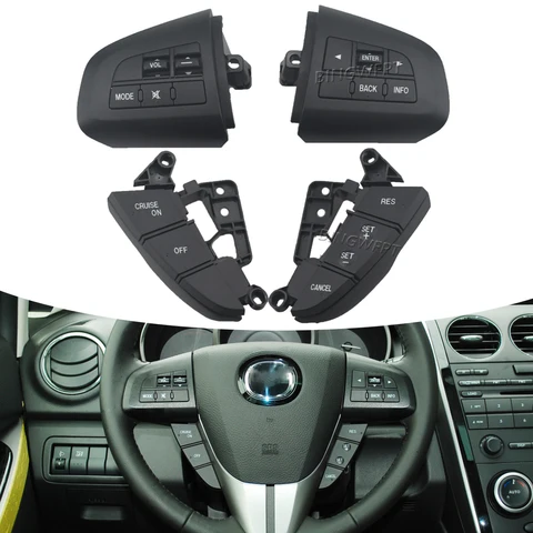 Полный набор кнопок на рулевом колесе Bluetooth + кнопка круиз-контроля для Mazda 3 BL 2010 CX-5 CX5 CX-7 CX7