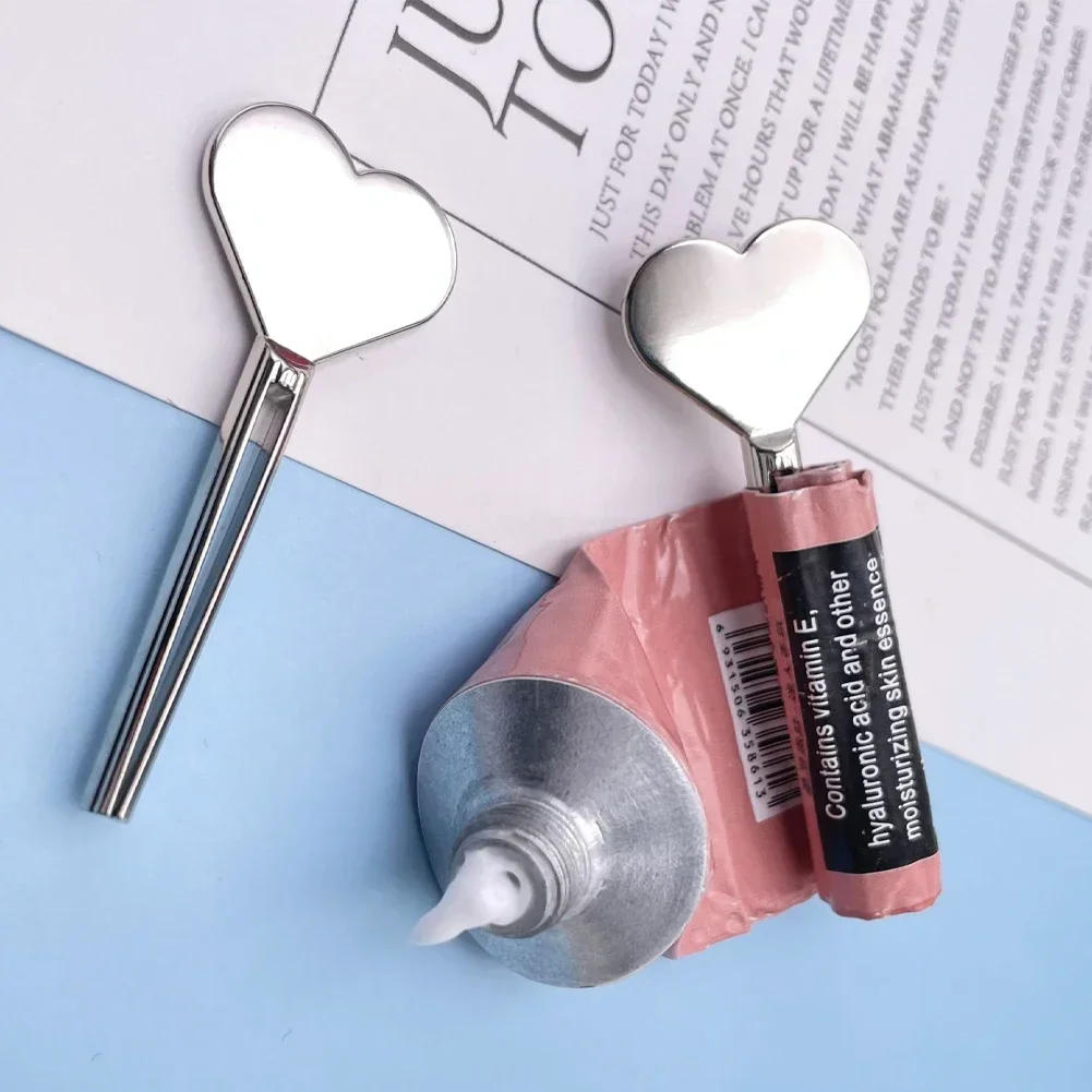 Creative Key Shape Tube Squeezer Zinc Alloy Toothpaste Squeezer Portable Mini Heart Round Shape Cream Squeezer Bathroom Supplies