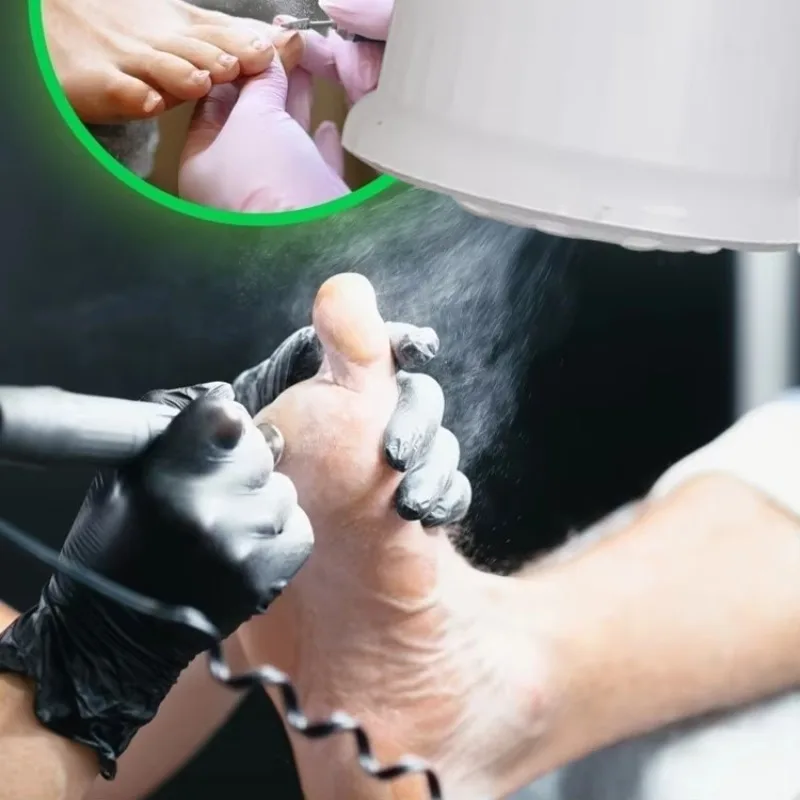 2028J AT-NDC-025 Professional Nail Dust Collector 2-in-1 Vacuum Cleaner with Wheel Stand for Pedicure Station