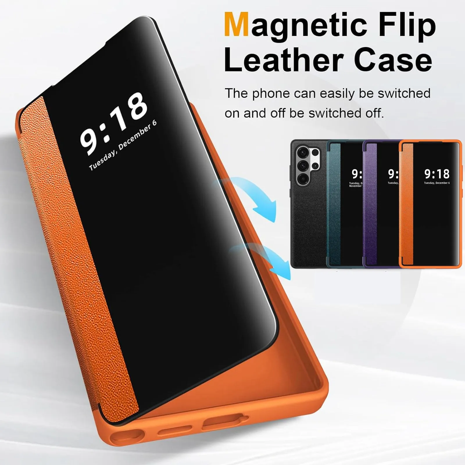 Offizielle Samsung Galaxy S26 Ultra S26+ S25 S24 S23 Ultra S View Flip Leder-Handyhülle mit Fallschutz