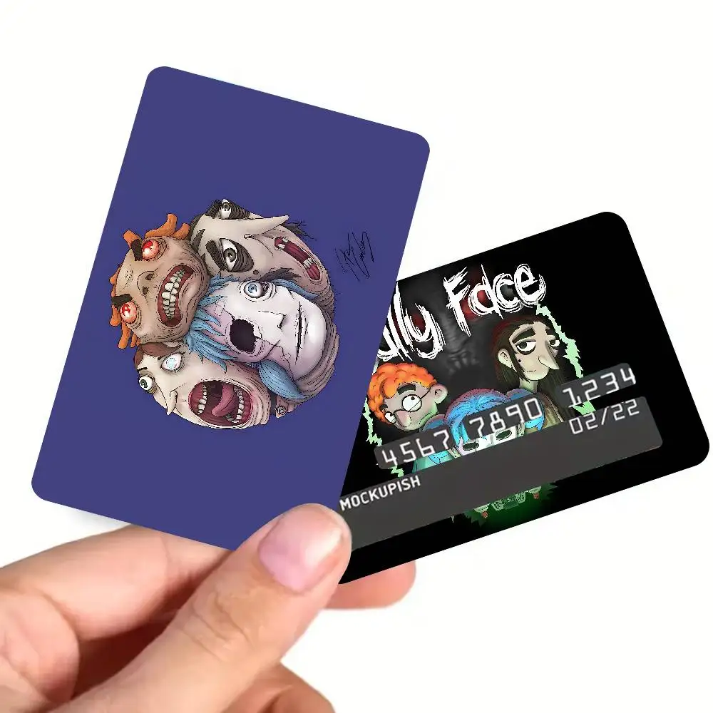 Game Sally Face Anime Front Cover Film Sticker Skin for Credit Debit Card Small Large Chip