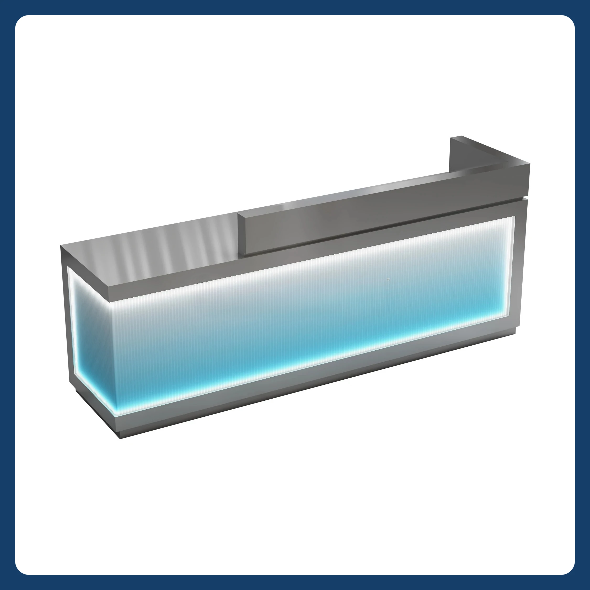 

Simple Modern Stainless Steel Clothing Store checkout page Beauty Salon Hair Salon, Company, Reception Desk