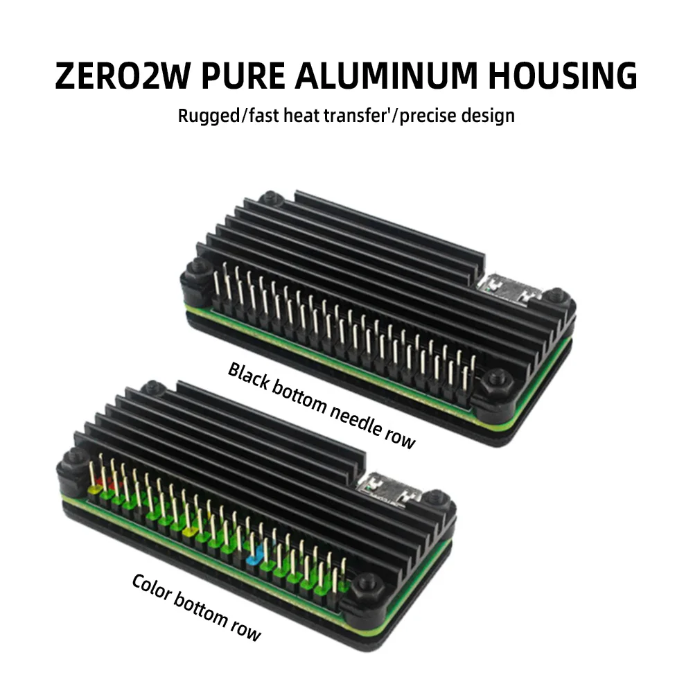 Für Null 2W Reinem Aluminium Fall Für Raspberry Pi Null 2W Reinem Aluminium Fall Für Raspberry pi Null 2w Schutzhülle + Pin Headr