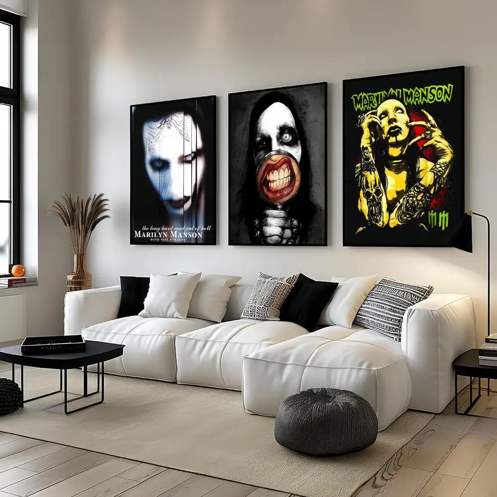 Singer M-Marilyn Manson Antichrist Superstar Poster Living Room Bedroom Bar Cafes Wall Home Decoration Gifts