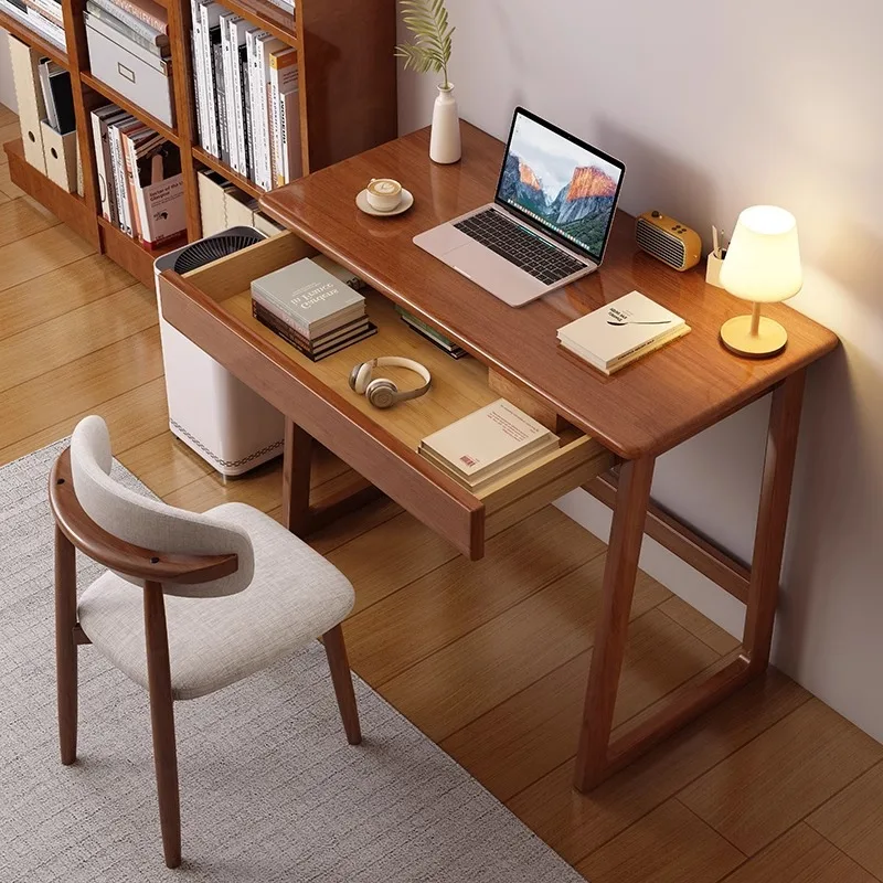 Solid wood desk 45cm wide and narrow table small apartment student home study table bedroom simple computer desk desk