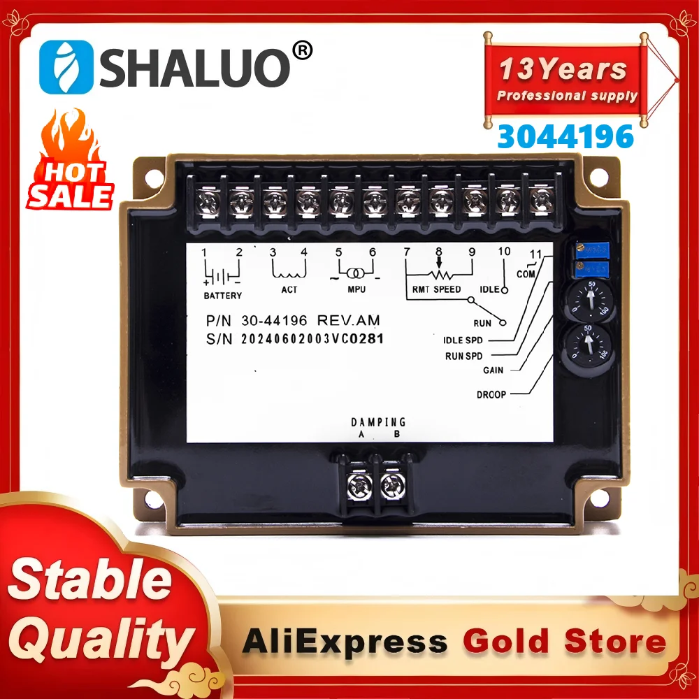 

Новый регулятор скорости дизельного двигателя 3044196, плата управления скоростью регулятора скорости для деталей генератора переменного тока электродвигателя Cummins