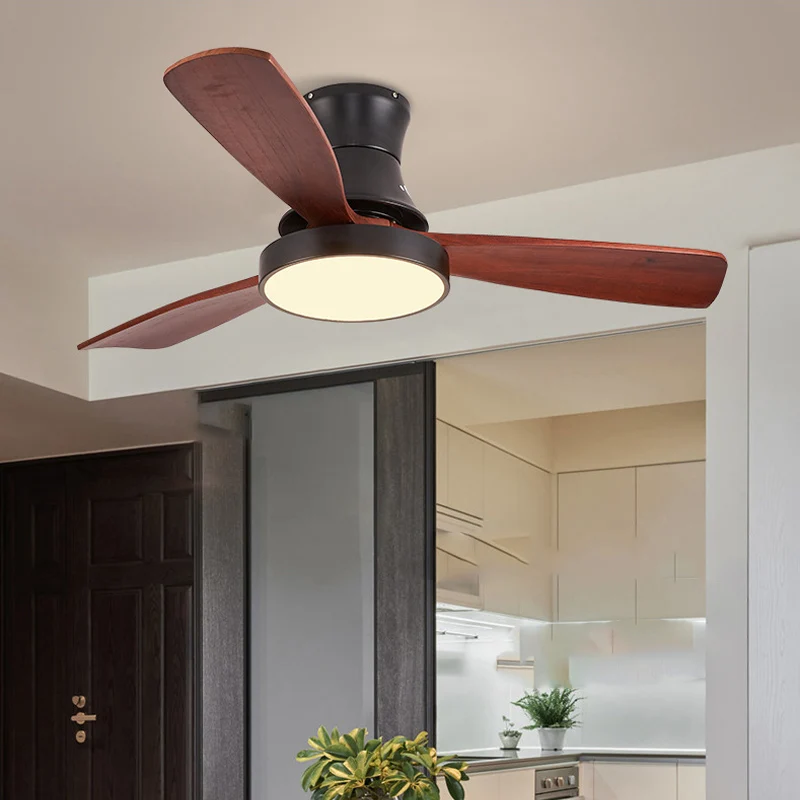 Low Floor Modern Ceiling Fan With Led Light Ceiling Light Fan Ceiling Fans With Lights Led Fan Lamp Remote Control