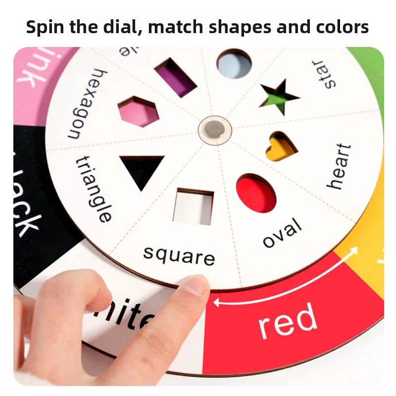 어린이 영어 회전판 게임 색상 인식 모양 맞추기 유치원 교구 조기 교육 계몽