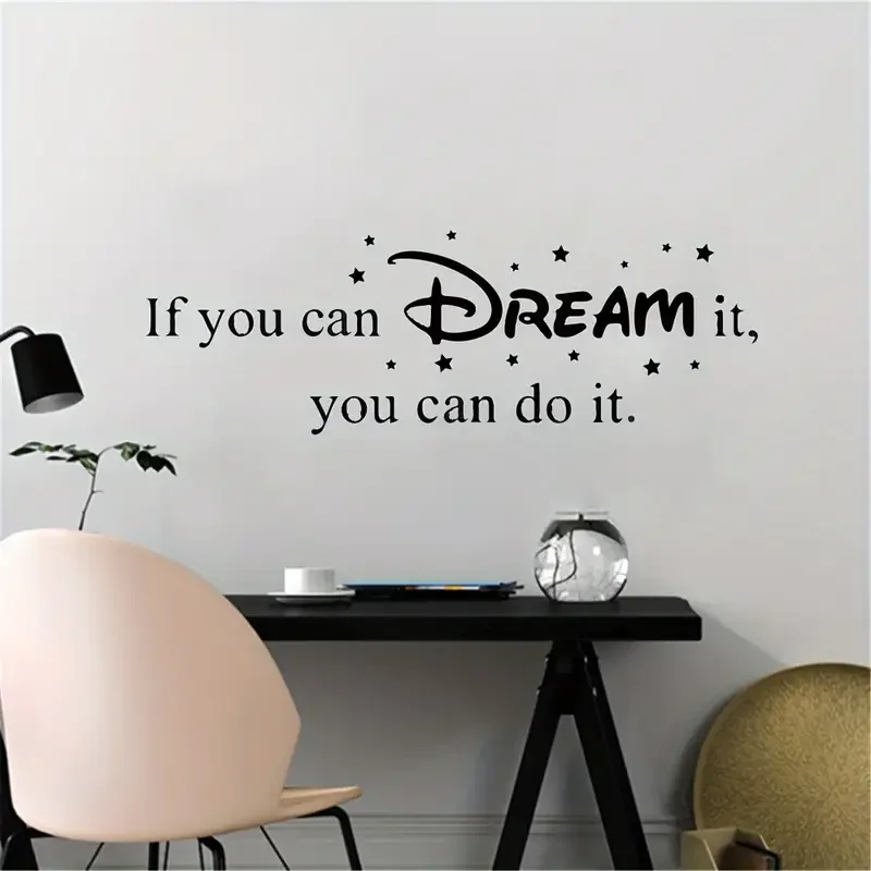 1pc Artistic Fonts Vinyl Wall Decal, 