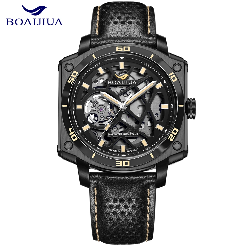 

BOAIJIUAFully Automatic Mechanical Men's Watch Cut Out Watch Original Design Watch 50m Waterproof