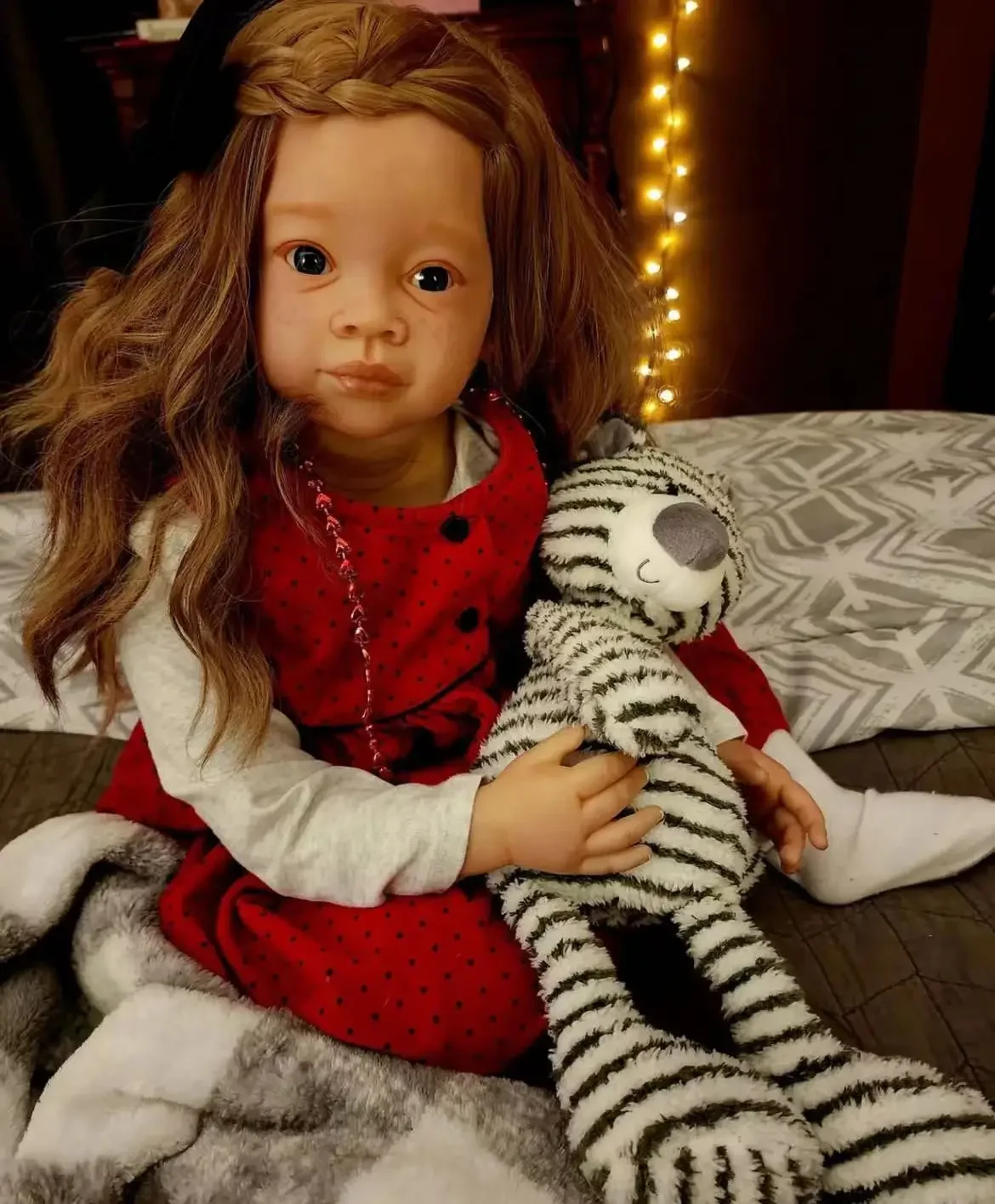 EGO Customized Limited Supply28inch Reborn Baby Meili With Hand-Rooted Hair Already Finished Doll Christmas Gift