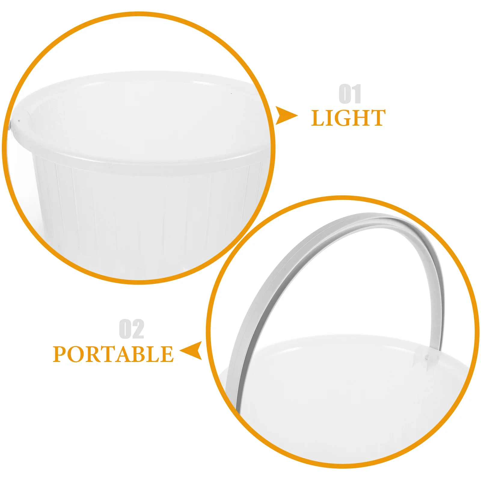 

Transparent Water Storage Bucket 1048 Medium Size Thick Plastic Bathing Car Wash Portable Easy Carry Household Use