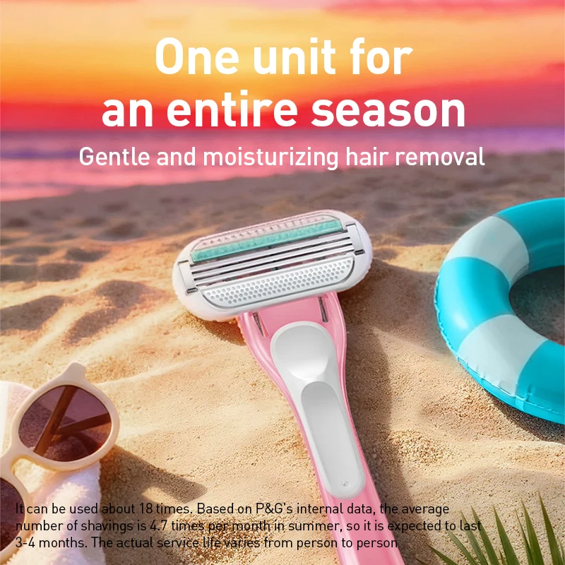 Gillette Venus Shaving Razor Tropical Pink Lady Razor Sensitive Skin Body Shaving Manual Hair Remover 1 Pc