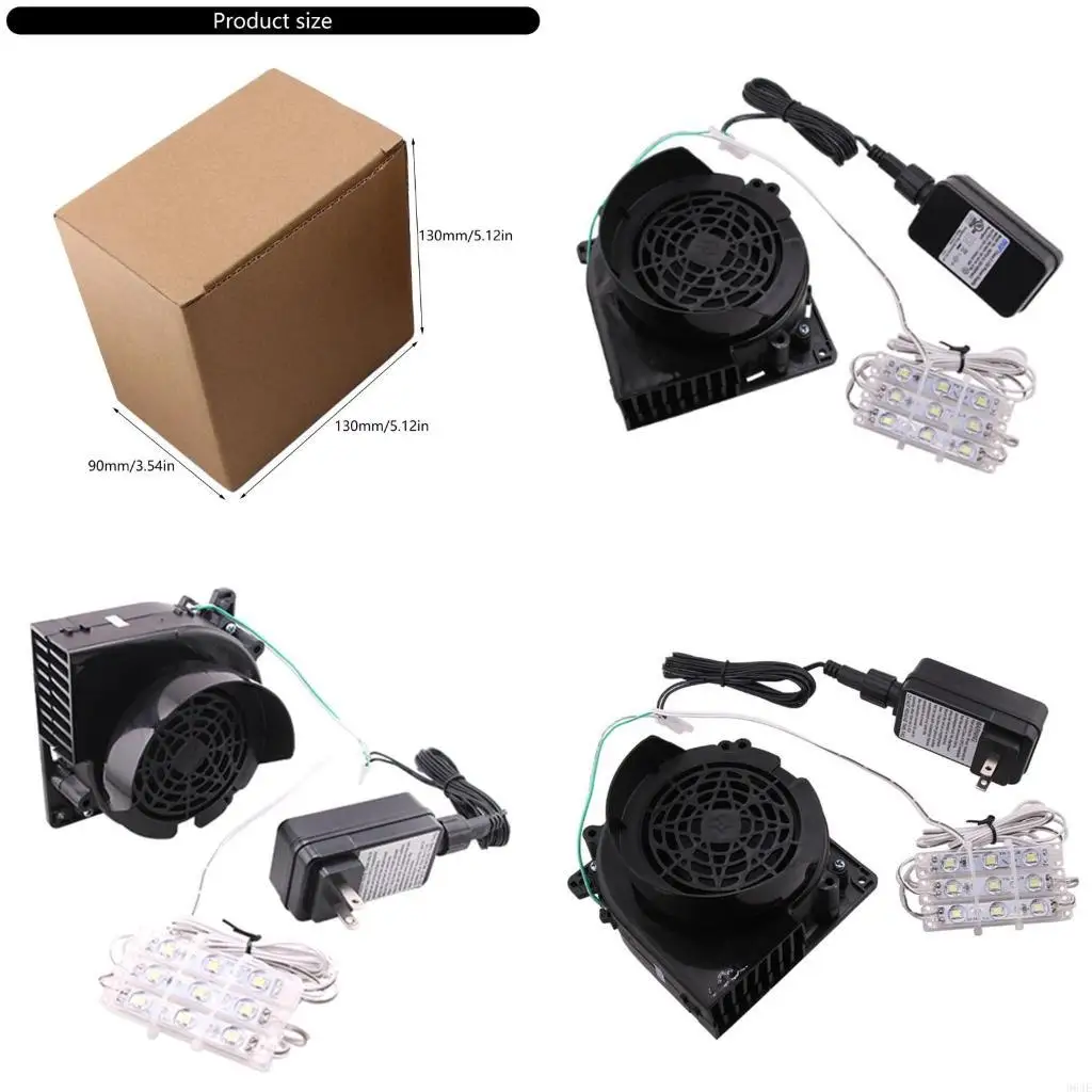 

964E Inflatable Replacement Fan Blower Air Blower with LED Light Waterproof Fan