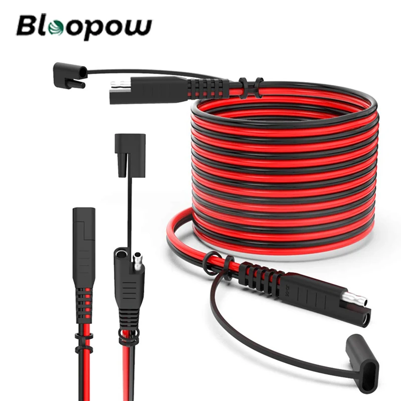 

Bloopow 14AWG SAE to SAE Extension Cable SAE Power Connector for Car RV Motorcycle Solar Panel SAE Plug Battery Charging Cable
