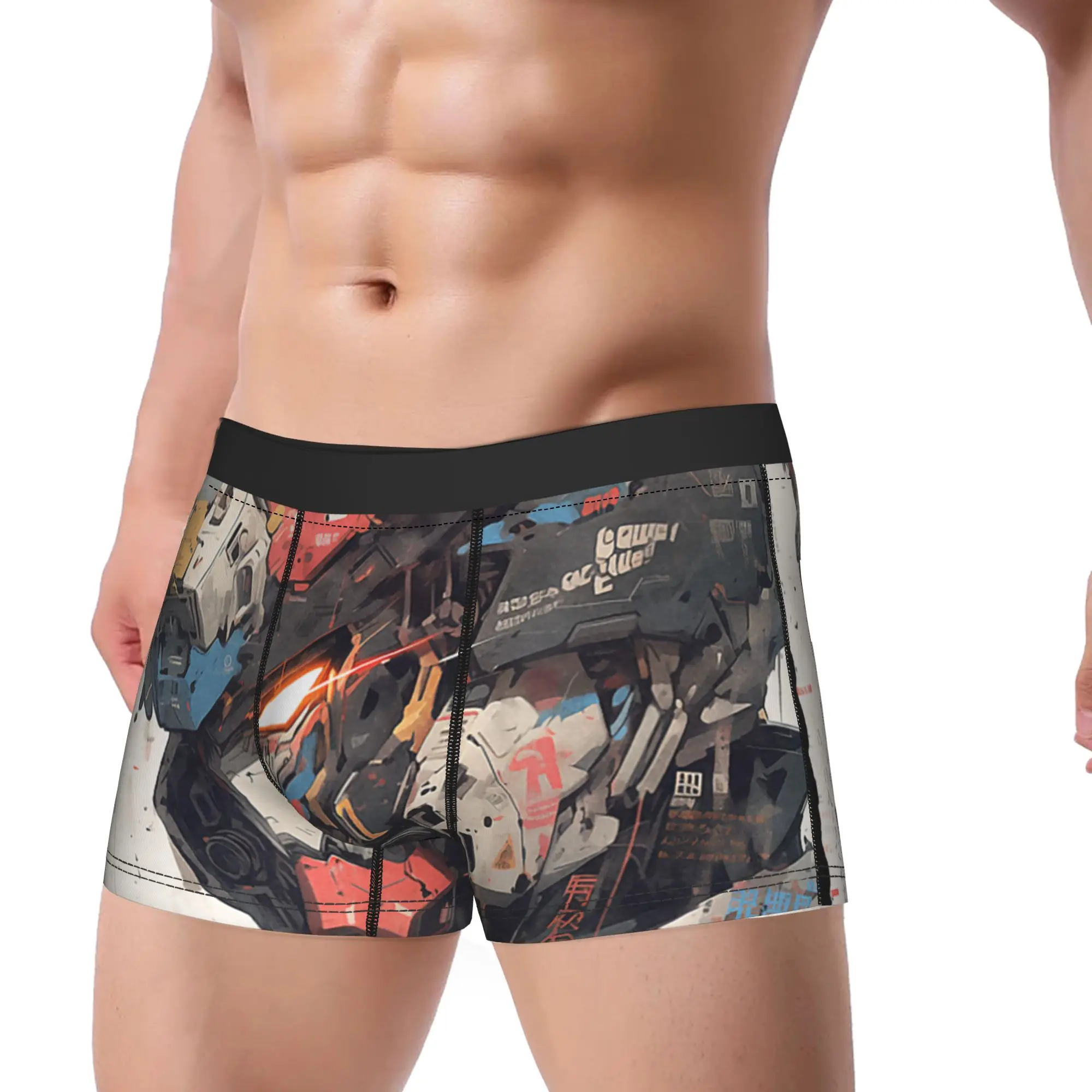 Cyberpunk Japanese cyborg futuristic robot Underpants Homme Panties Male Underwear Sexy Shorts Boxer Briefs