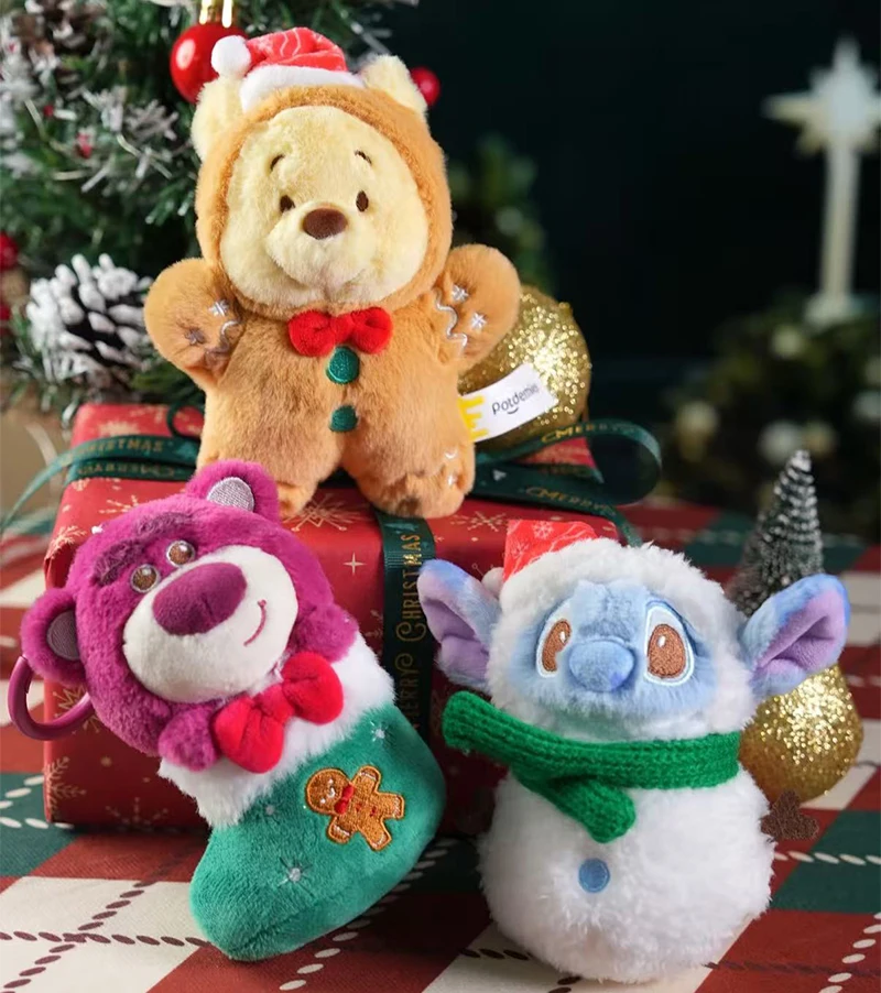 

Мультяшный стежок, плюшевый брелок с медведем Лотсо, аниме-фигурка, медведь Пух, украшение для рождественской елки, сумка, аксессуары, подарки для детей