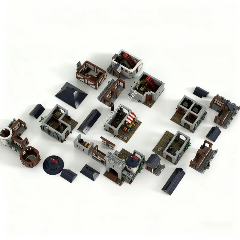 3387 elementów MOC Modularny Model Zamku Klocki Konstrukcyjne Zabawki dla Dzieci do Składania Rękodzieło Architektura DIY Prezenty Świąteczne