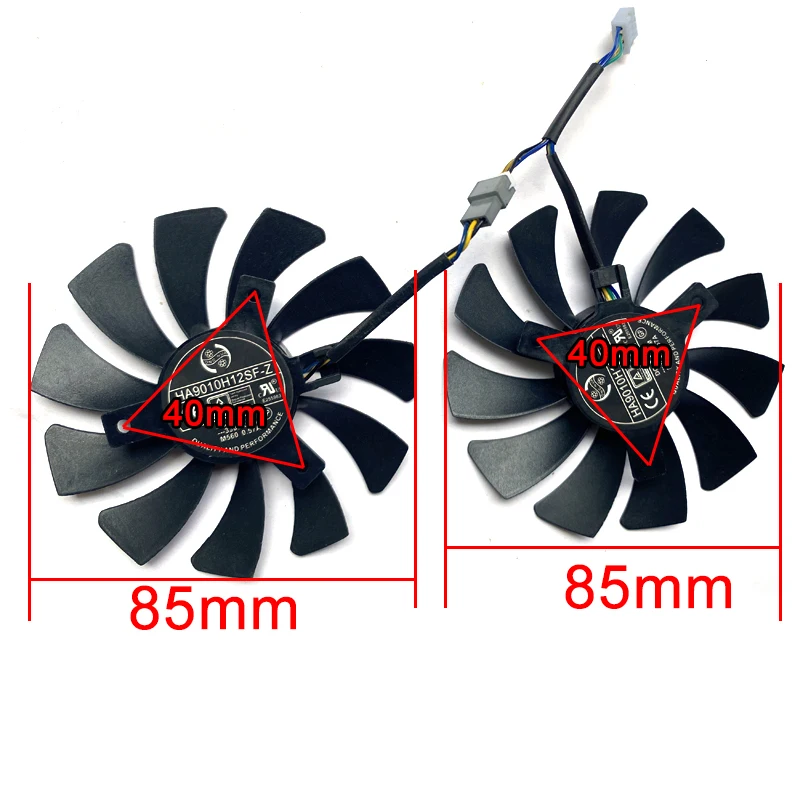 Ventilador de refrigeração para placa de vídeo gráfica, 85mm, HA9010H12F-Z, DC12V, 0.57A, 4Pin, MSI RTX2060, VENTUS XS 6G, GTX1660 GTX1660ti