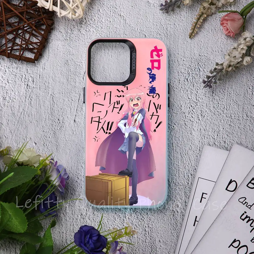 Anime Zero No T-Tsukaima Phone Case For IPhone 16 15 14 13 12 11 Pro Max Matte Aurora Multicolor Laser Metallic Gradient Funda