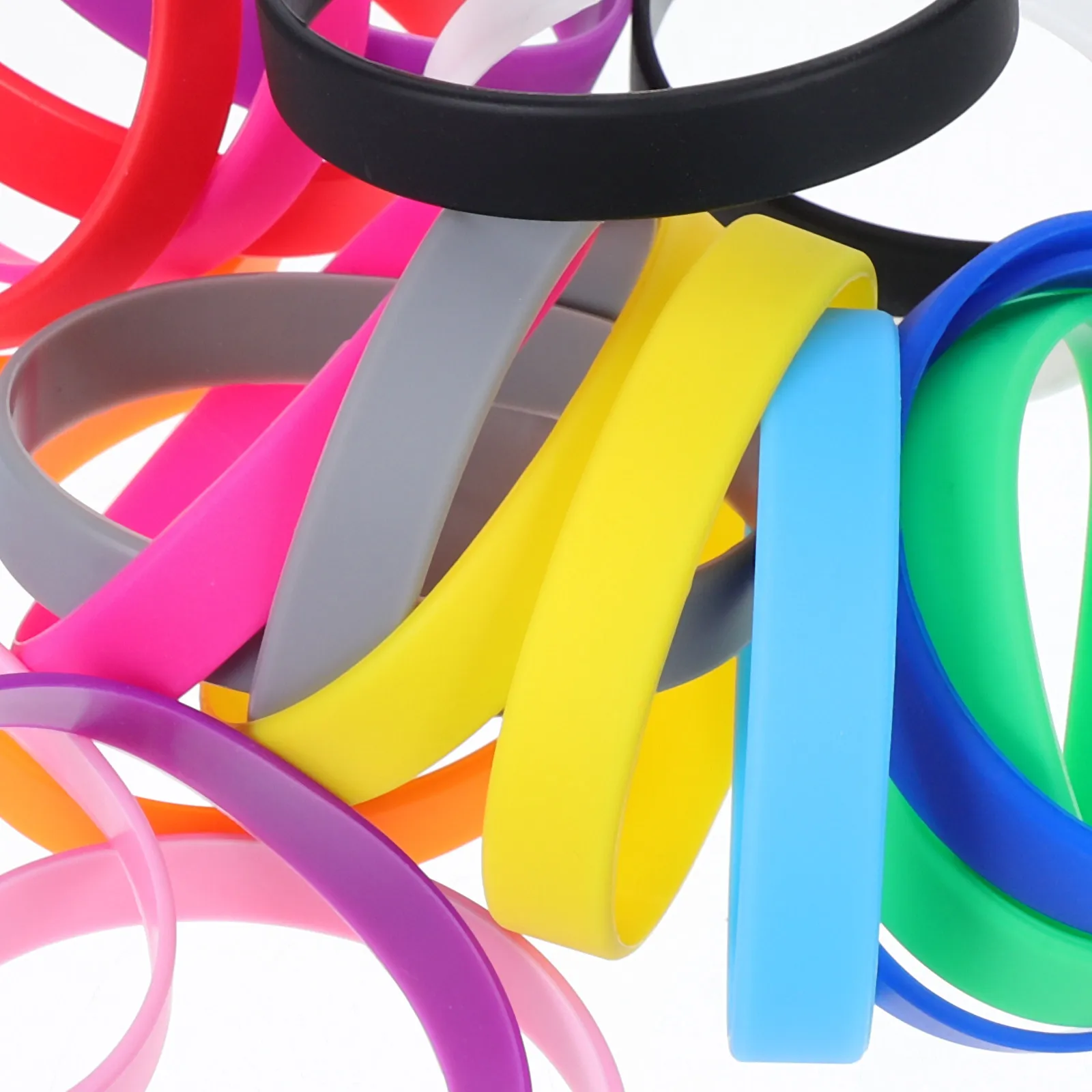 24Pcs Silicone Wristbands Festive Colorful Reusable Party Bracelets for Teens Adults Concert Festival Dance Graduation