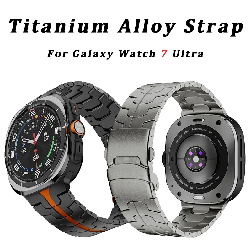 

No Gap Loop Strap for Samsung Galaxy Watch Ultra 47mm Titanium Alloy Bracelet for GALAXY WATCH 47MM ultra Curved End Metal Band