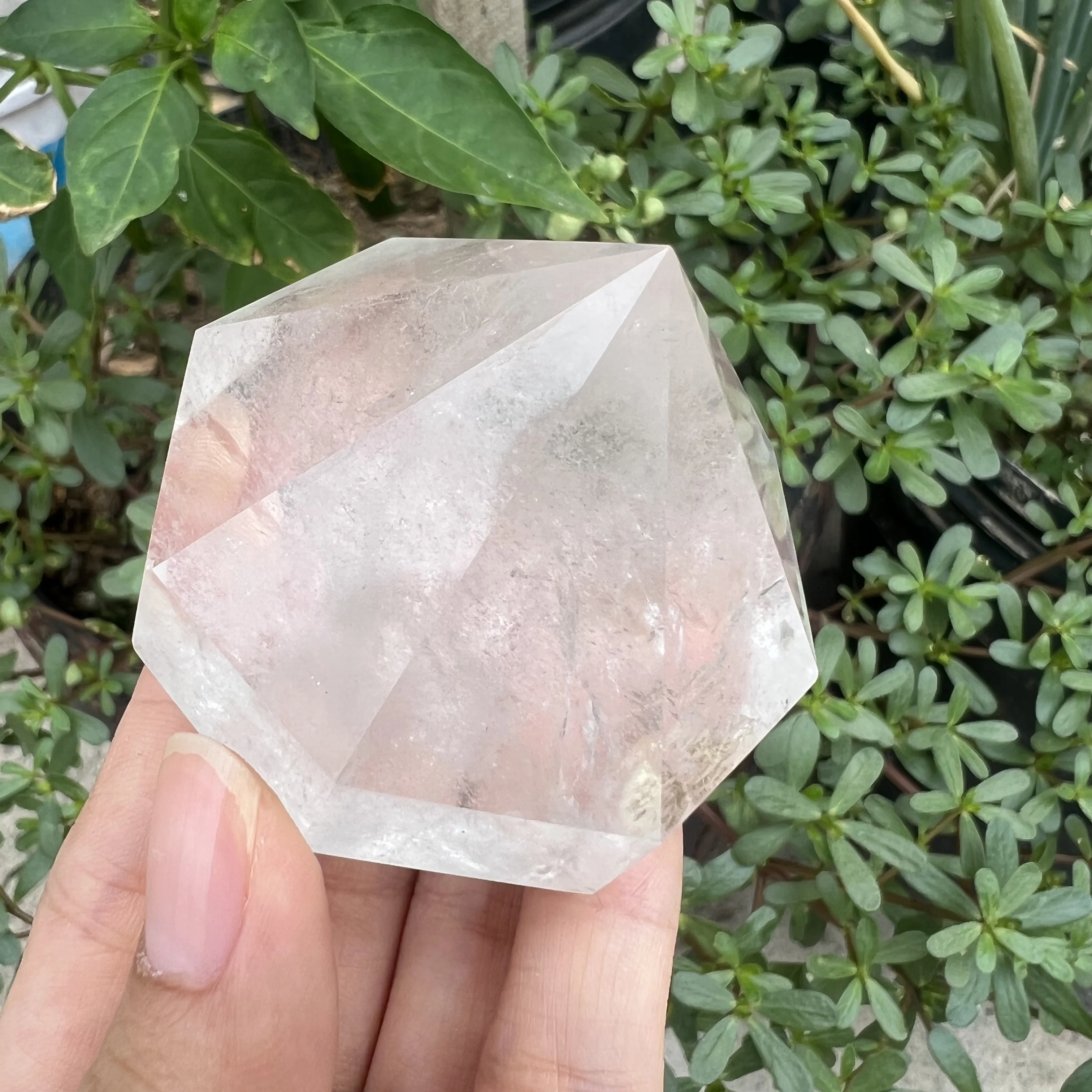 Natural Clear Quartz Crystal Pyramid New Type gemstone Pyramid 8 Faced Reiki Healing Hat type Pyramid
