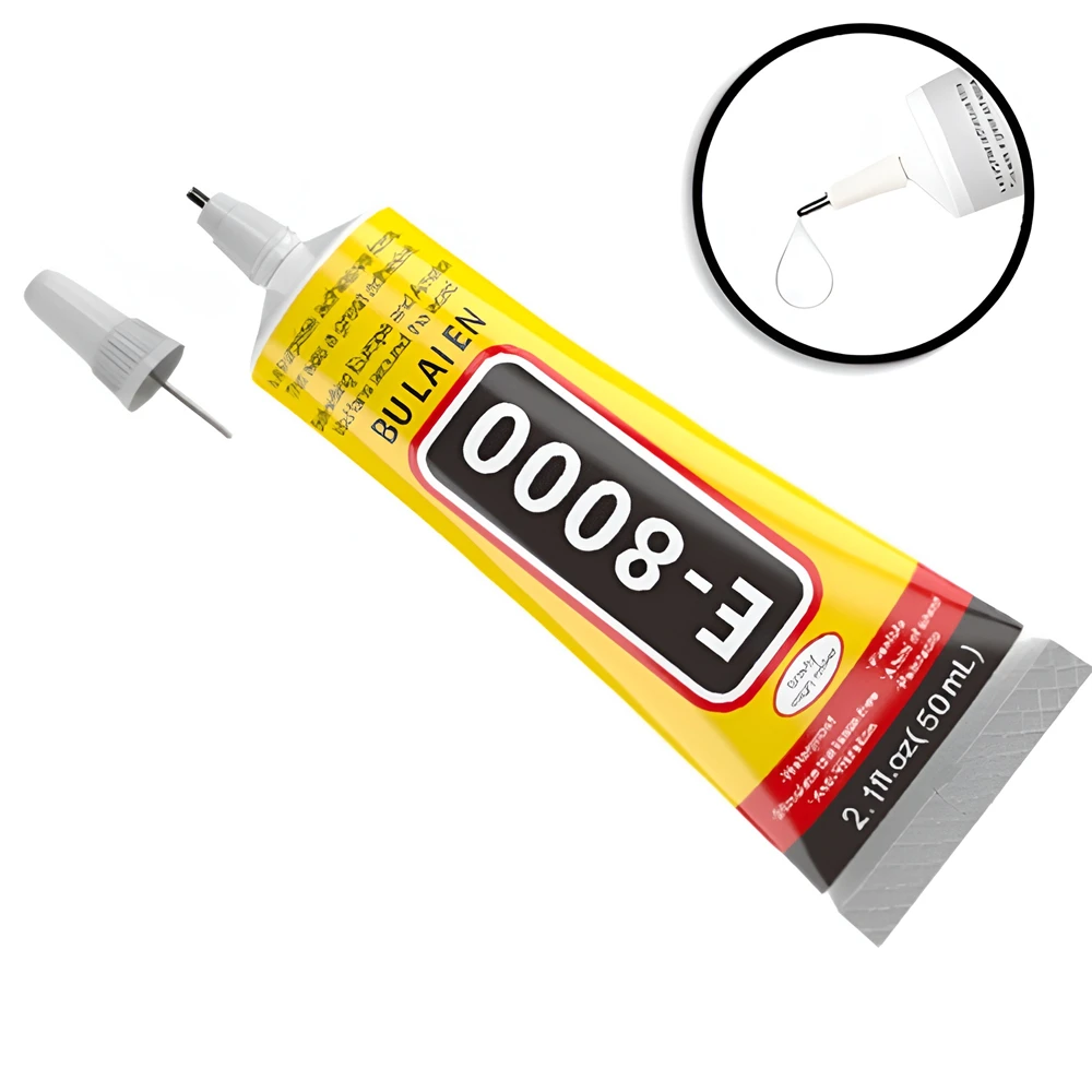 15ML 25ML 50ML 110ML Bulaien E8000 Clear Contact Phone Repair Adhesive Fibre Cloth DIY Metal Wood Glue With Precision Applicator