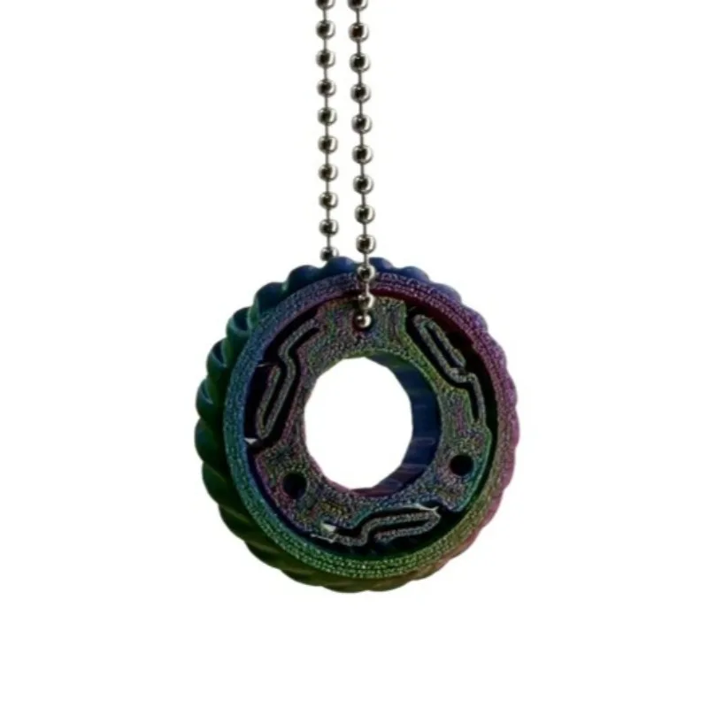 Fidget Roller Paragraph Ring Rotating Mechanical Slider 3D Printed Push Card Keychain EDC Stress Relief Sensory Toy Anti Anxiety