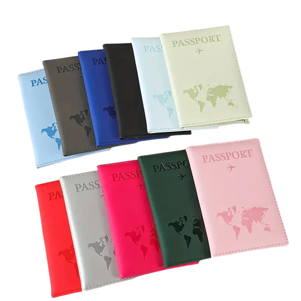 Letter Print Travel Passport Covers Women Men Passport Cover Passport Holder ID Card Holder Flight Ticket Clip Travel Accessorie