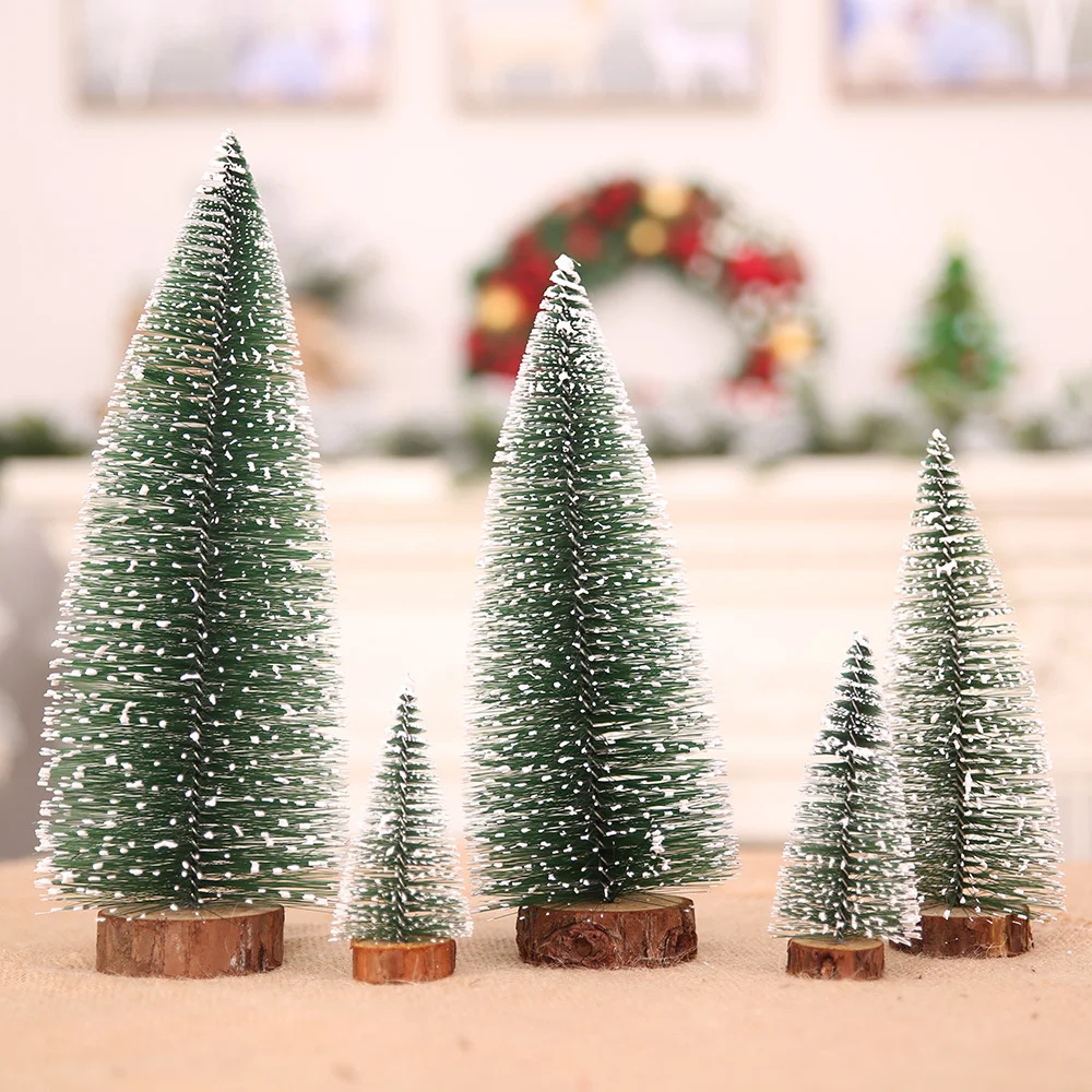 Christmas Decoration Xmas Tree Small Cedar Pine For Home Room Decor Halloween Party New Year 2023 Navidad Ornaments Accessories