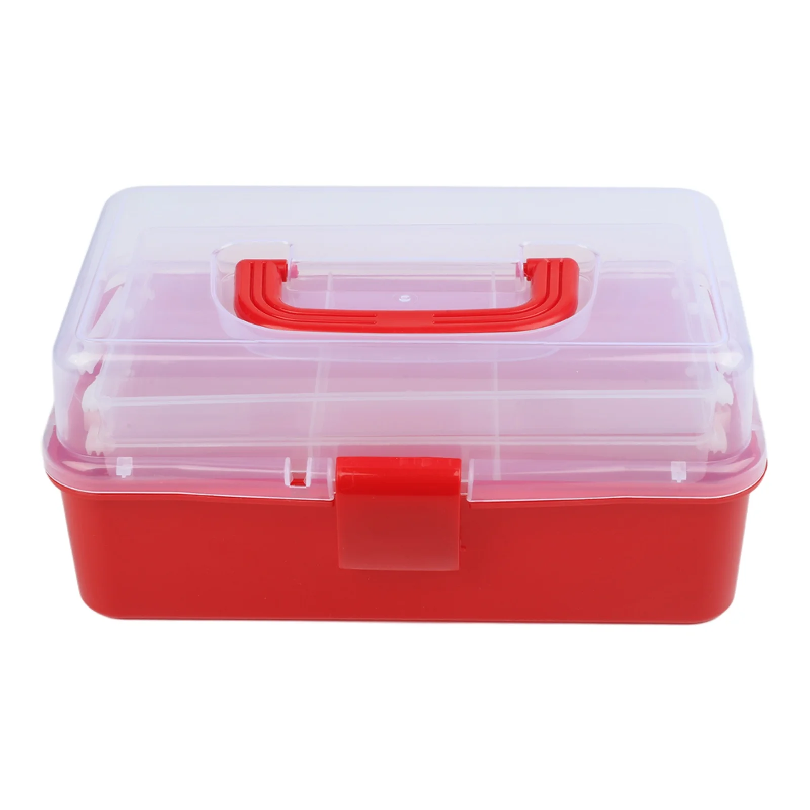 Cantilever Storage Fishing Tackle Box Practical Carrying Transparent Finish 3 Layers Design Adjustable Sections
