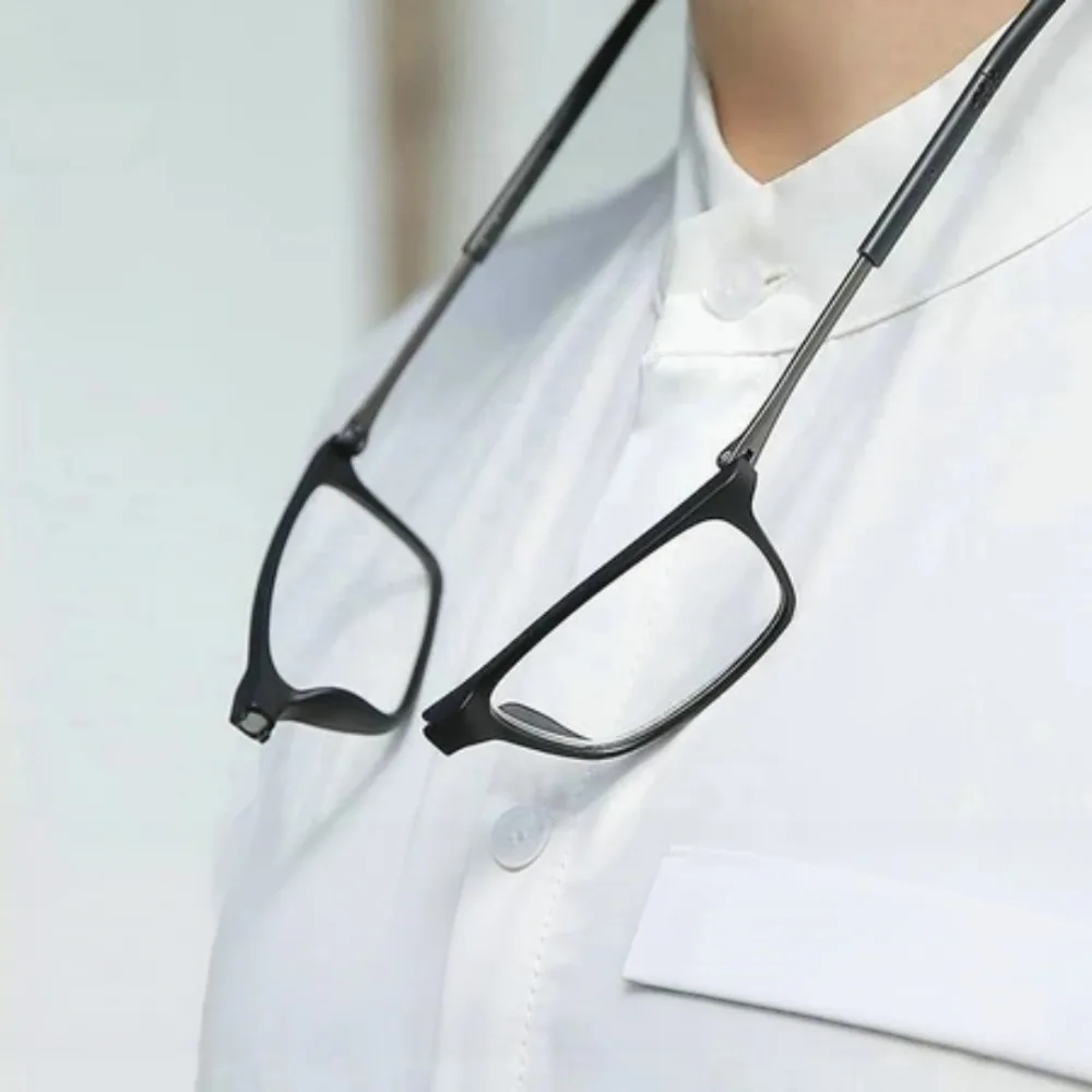 Portable Magnet Men Reading Glasses Plastic Comfortable Hanging Neck Women Anti-fatigue Blue Light Blocking Presbyopia Glasses