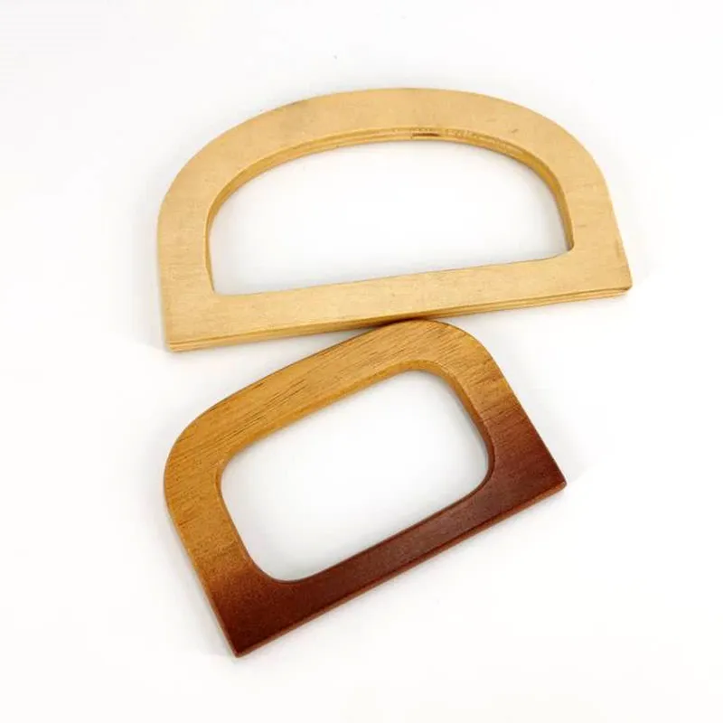 D Shape Bag Handles DIY Replacement Handbag Tote Handles Purse Bags Bag Straps Wooden Bag Handle Accessories Rectangle Gradient