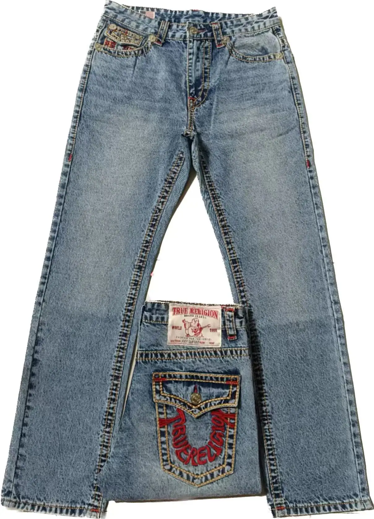 Royal blue red thread embroidery 2952