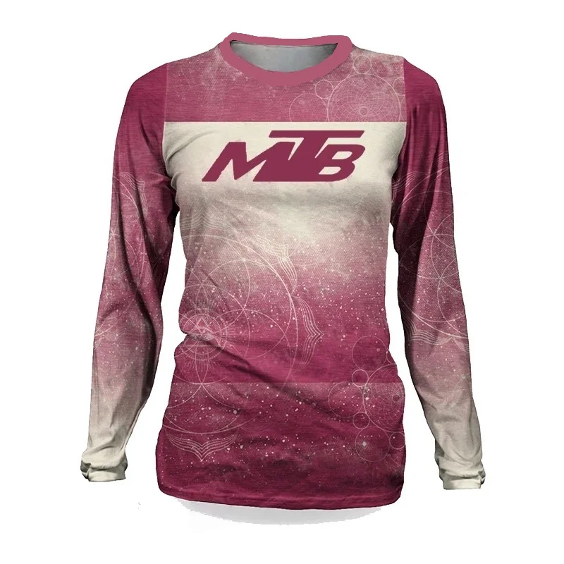 

2025Новые женские трикотажные изделия для скоростного спуска, рубашки для горного велосипеда, MTB, внедорожный мотоцикл DH, быстросохнущий топ, спортивная одежда для мотокросса, одежда для велосипеда